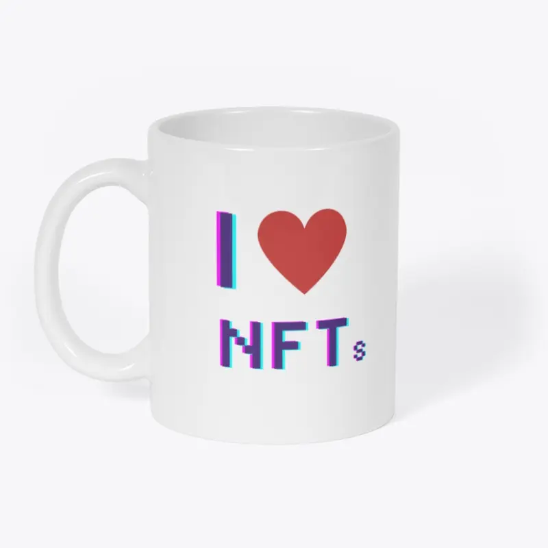 "I &lt;3 NFTs + GM" Mug